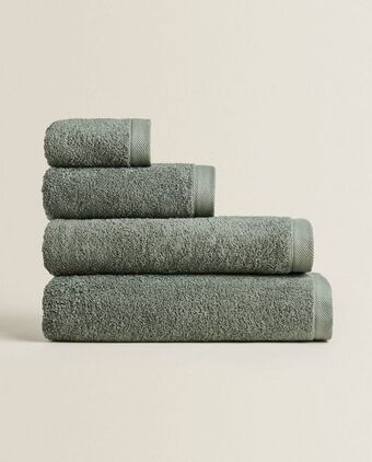 ZARA HOME Toalha de algodão orgânico promoção