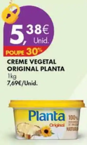 Pingo Doce Creme Vegetal Original Planta 1kg promoção