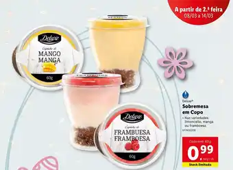 Lidl Deluxe Sobremesa em Copo 60g promoção