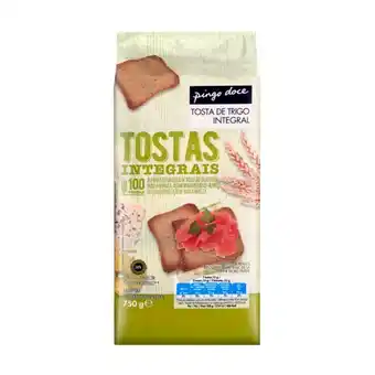 Pingo Doce Tostas de trigo integral pingo doce promoção