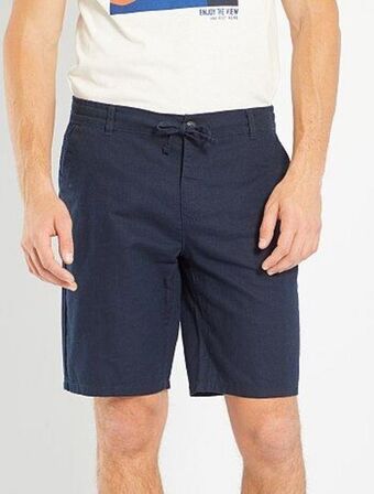 Kiabi Bermudas lisas em linho promoção