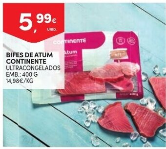 Continente Bifes de Atum Continente 400g promoção