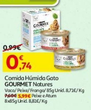 Auchan Comida húmida gato gourmet promoção