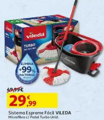Auchan Sistema espreme fácil vileda microfibra c/pedal turbo promoção