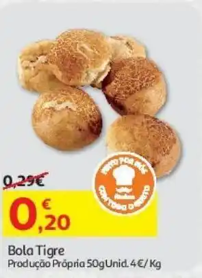 Auchan Bola tigre 50g produção própria promoção