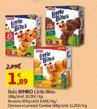 Auchan Bolo bimbo brownies little promoção