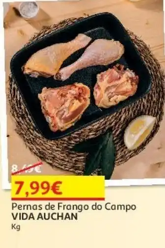 Auchan Pernas de frango do campo vida auchan kg promoção