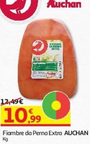 Auchan Fiambre da perna extra auchan kg promoção