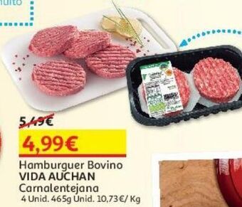 Auchan Hamburguer bovino vida auchan carnalentejana 4 un 465 g promoção