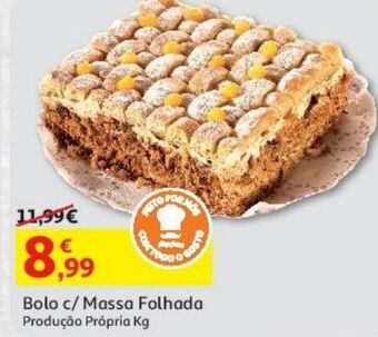 Auchan Bolo c/massa folhada kg produção própria promoção