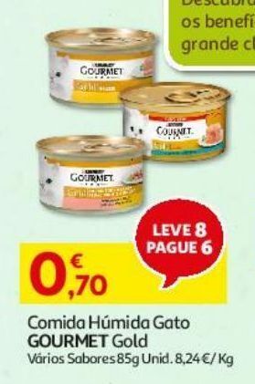 Auchan Comida húmida gato gourmet gold promoção