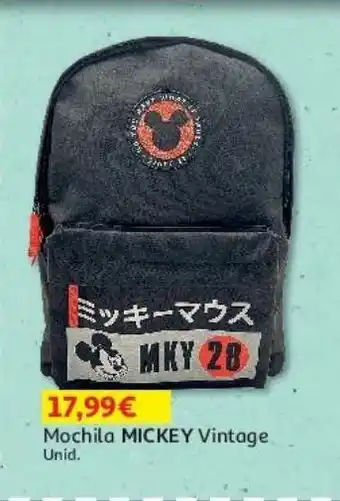 Auchan Mochila mickey vintage promoção