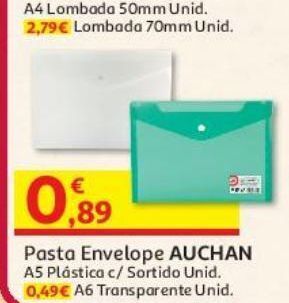 Auchan Pasta envelope auchan promoção