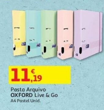 Auchan Pasta arquivo oxford live&go pastel a4 promoção