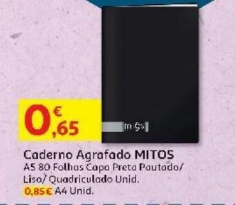 Auchan Caderno agrafado mitos promoção