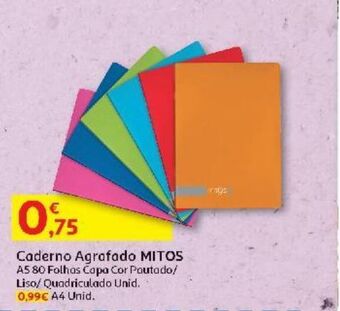 Auchan Caderno agrafado mitos promoção