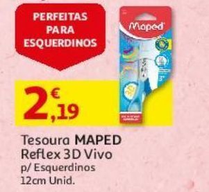 Auchan Tesoura reflex 3d vivo maped para esquerdinos 12cm promoção