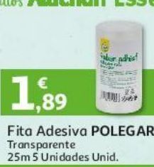 Fita adesiva polegar transparente 25m 5un