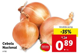 Lidl Cebola Nacional promoção