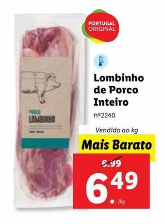 Lidl Lombo de porco promoção