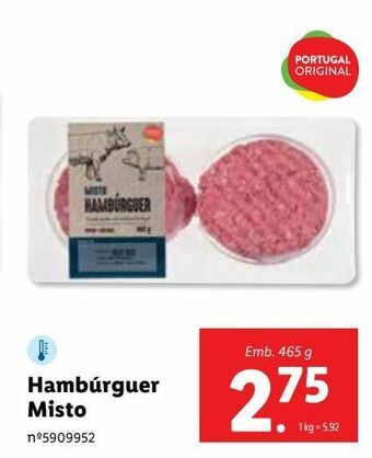 Lidl Hambúrguer misto promoção
