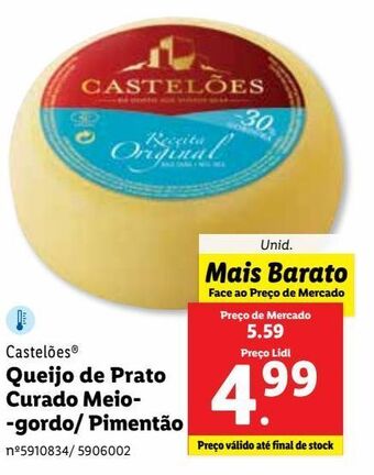 Lidl Queijo curado castelões promoção