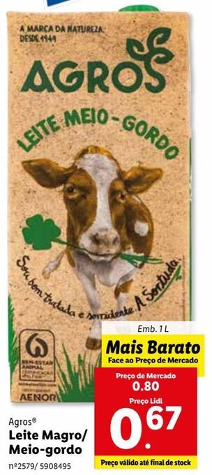 Lidl Leite agros promoção