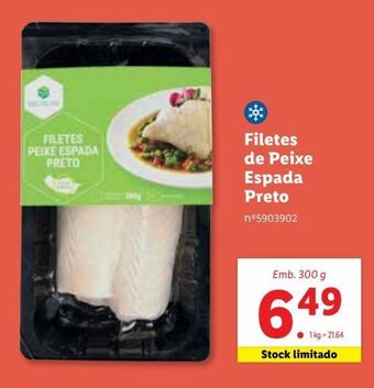 Lidl Peixe espada promoção