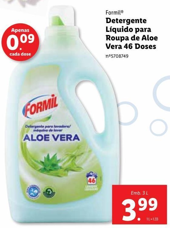Promoção Detergente líquido formil em Lidl