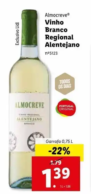 Lidl Vinho branco almocreve promoção