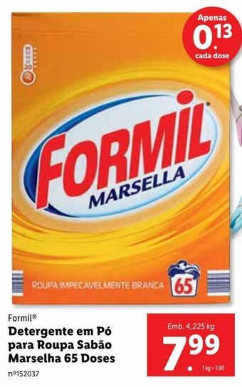 Lidl Detergente formil promoção