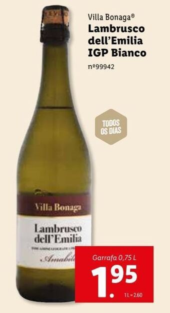 Lidl Lambrusco promoção