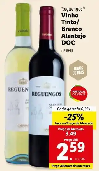 Lidl Vinho reguengos promoção