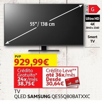 Tv qled samsung qe55q80batxxc