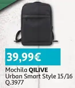 Auchan Mochila qilive:urban smart style 15/16 q.3977 promoção