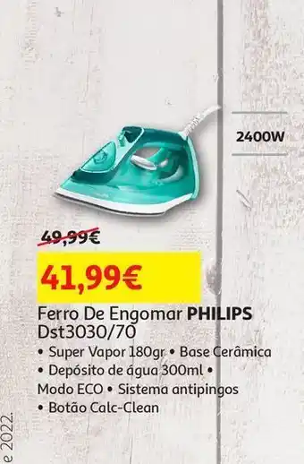 Auchan Ferro de engomar philips: dst3030/70 promoção