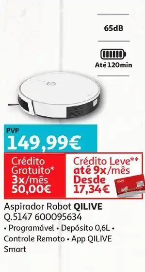 Auchan Aspirador robot qilive:q.5147 600095634 promoção
