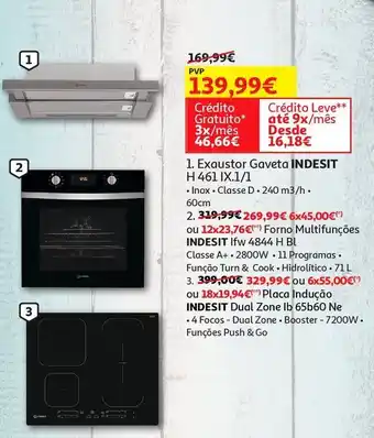Auchan Exaustor gaveta indesit promoção
