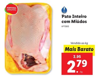 Lidl Pato Inteiro com Miúdos promoção
