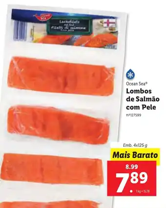 Lidl Lombos de Salmão com Pele 4x125g promoção