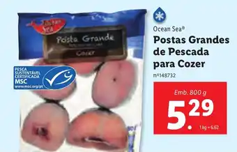 Lidl Postas Grandes de Pescada 800g promoção