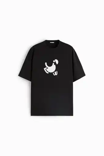 T-shirt com estampado abstrato