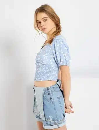 Kiabi T-shirt florida com decote em bico promoção