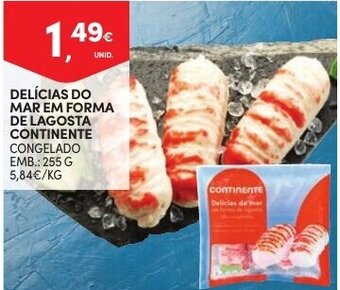 Continente Delicias do Mar em Forma de Lagosta Continente 255g promoção
