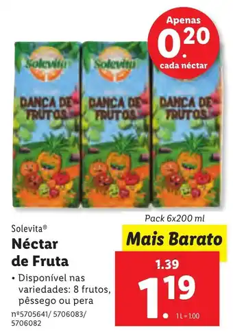 Lidl Néctar de Fruta 6x200ml promoção