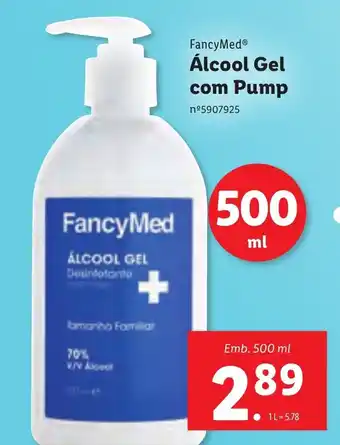 Lidl Álcool Gel com Pump 500ml promoção