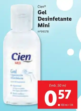 Lidl Gel Desinfetante Mini 50ml promoção