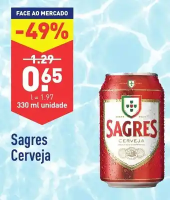 ALDI Sagres Cerveja 1L promoção