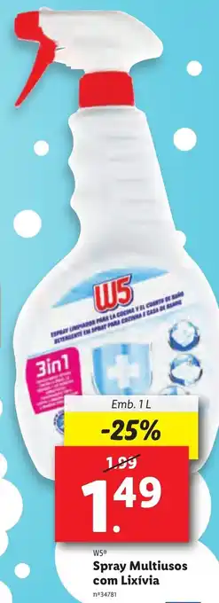 Lidl Spray Multiusos com Lixívia 1L promoção