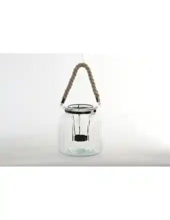 Porta vela cristal metal corda 17.5*18 - pv-140865